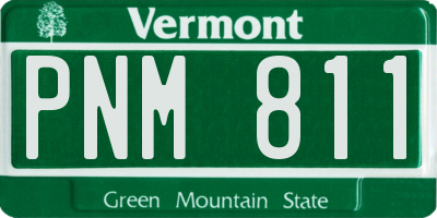 VT license plate PNM811