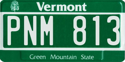 VT license plate PNM813