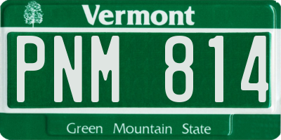 VT license plate PNM814