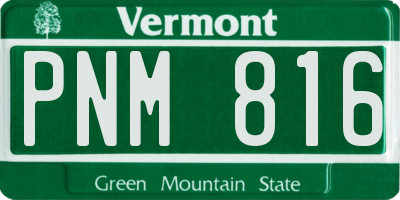 VT license plate PNM816