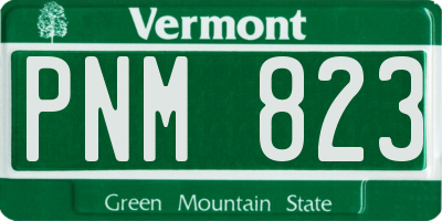 VT license plate PNM823