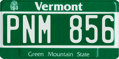 VT license plate PNM856