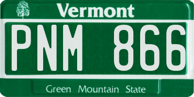 VT license plate PNM866