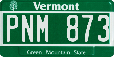 VT license plate PNM873