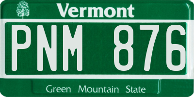VT license plate PNM876