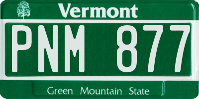 VT license plate PNM877