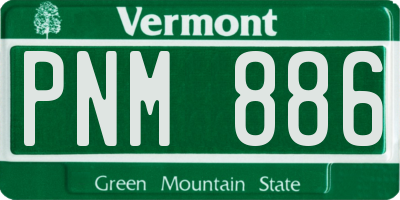 VT license plate PNM886