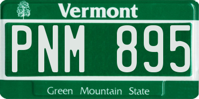 VT license plate PNM895
