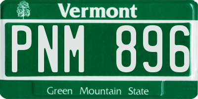 VT license plate PNM896