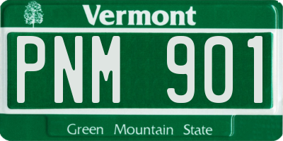 VT license plate PNM901