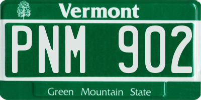 VT license plate PNM902