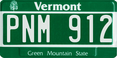 VT license plate PNM912