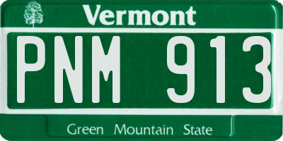 VT license plate PNM913
