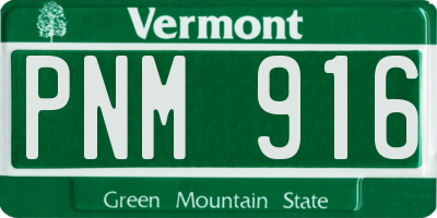 VT license plate PNM916