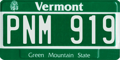 VT license plate PNM919