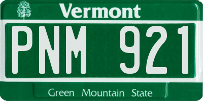 VT license plate PNM921