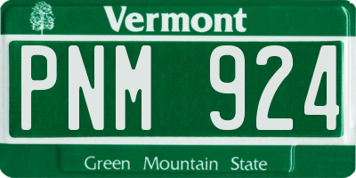 VT license plate PNM924