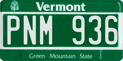 VT license plate PNM936