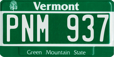 VT license plate PNM937