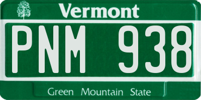 VT license plate PNM938
