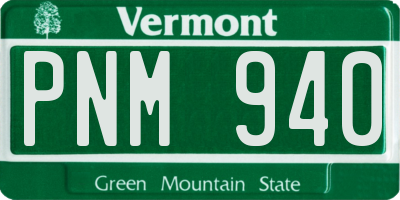 VT license plate PNM940