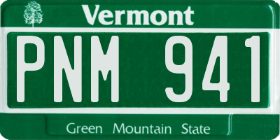 VT license plate PNM941