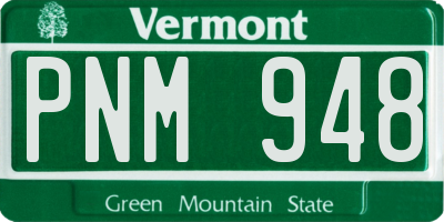 VT license plate PNM948