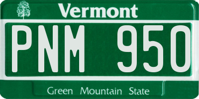 VT license plate PNM950