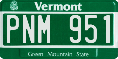 VT license plate PNM951