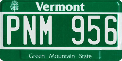 VT license plate PNM956