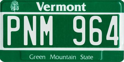 VT license plate PNM964