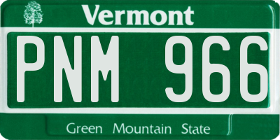 VT license plate PNM966