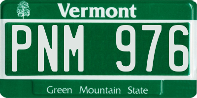 VT license plate PNM976