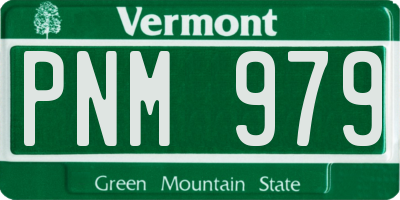 VT license plate PNM979