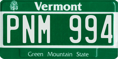 VT license plate PNM994