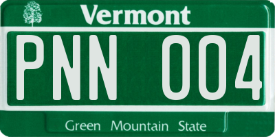 VT license plate PNN004