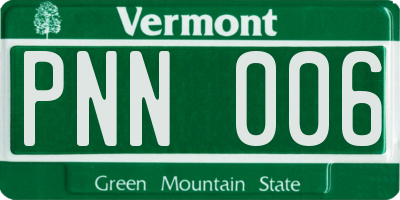 VT license plate PNN006