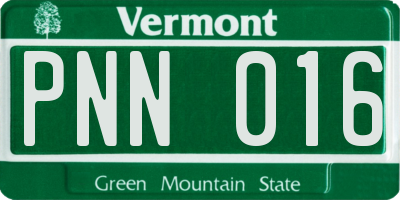 VT license plate PNN016