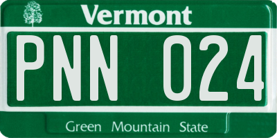 VT license plate PNN024