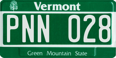 VT license plate PNN028