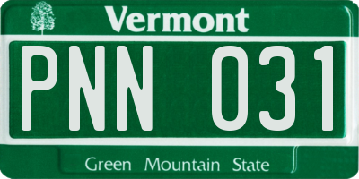 VT license plate PNN031