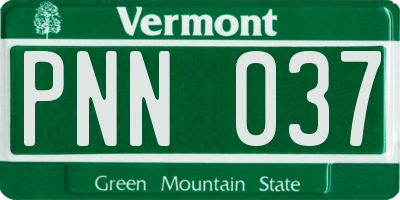 VT license plate PNN037