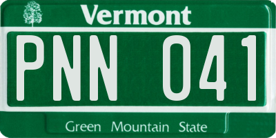 VT license plate PNN041