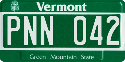 VT license plate PNN042
