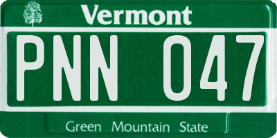 VT license plate PNN047