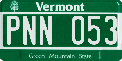 VT license plate PNN053