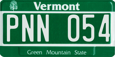 VT license plate PNN054