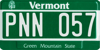 VT license plate PNN057