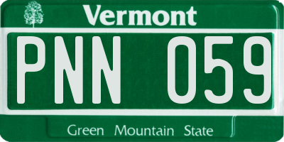 VT license plate PNN059