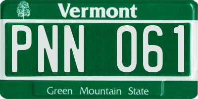 VT license plate PNN061
